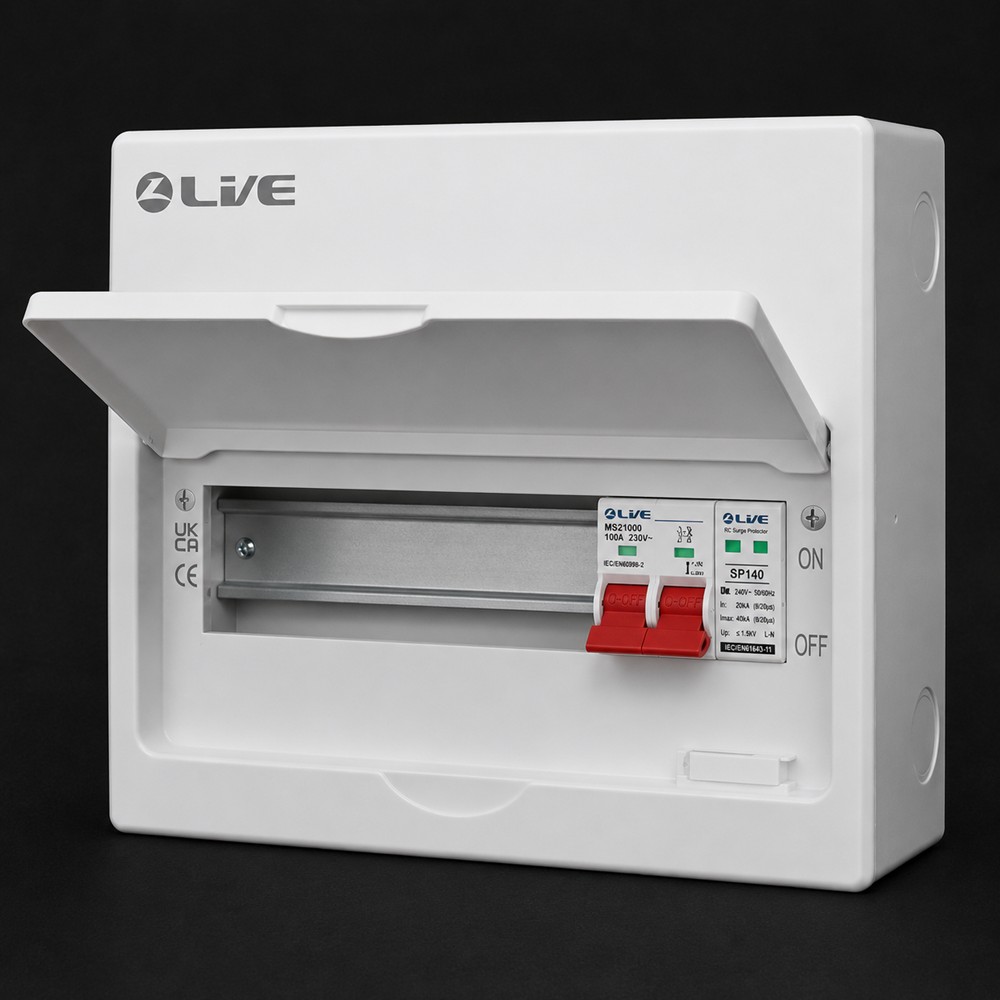 LiveElec LSMC14S-SP 11 Way Dual Busbar Consumer Unit & SPD